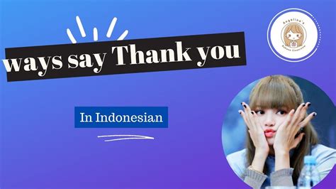 how to say thank you in indonesian language